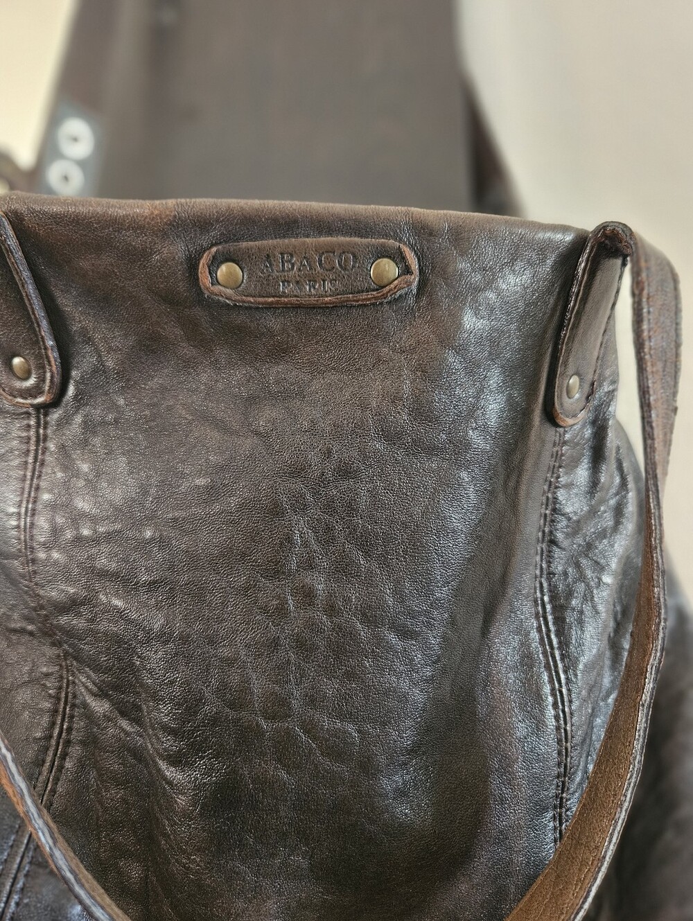 Oversized Leather Tote Bag - Picture 4 of 12